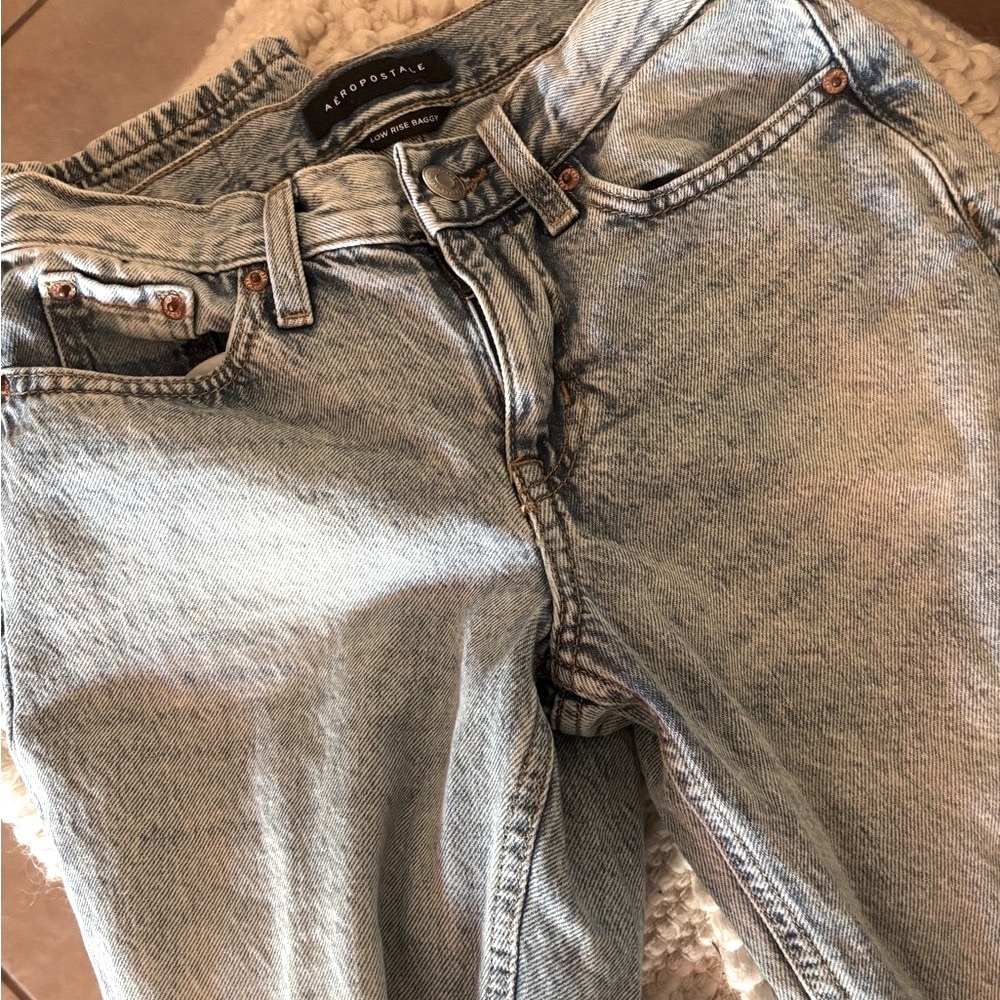 Aeropostale Relaxed Fit Jeans with Vintage Distress